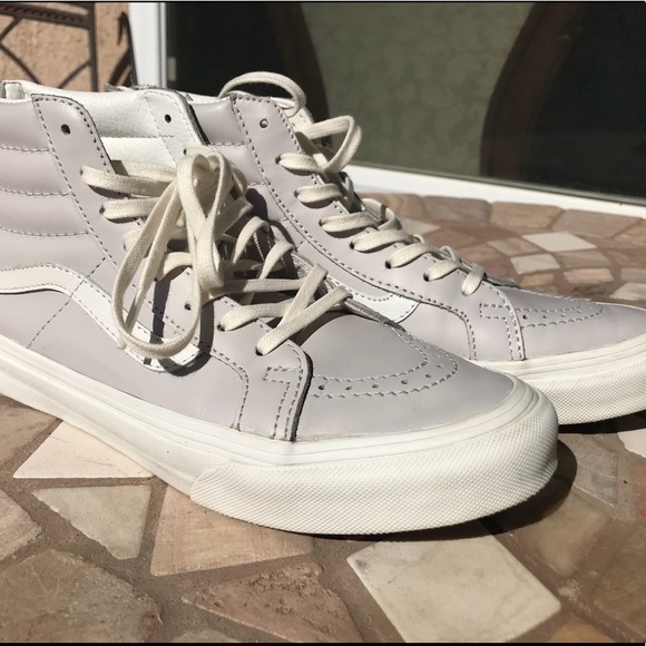 light gray high top vans